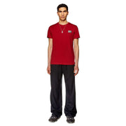 Diesel Burgundy Diegor SP Ribbed Crew Neck T-Shirt