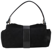Vivienne Westwood Black Hazel Treasure Suede Leather XL Handbag