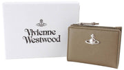 Vivienne Westwood Khaki Saffiano Slim Flap Card Holder Purse