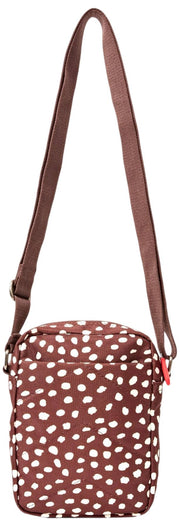 Roka Brown Bond Recycled Canvas Crossbody Bag