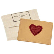 Elie Beaumont Beige Heart Cardholder