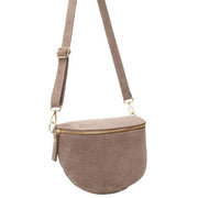 Elie Beaumont Beige Suede Large Sling Bag