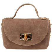 Elie Beaumont Beige Suede Mini Bambou Bag
