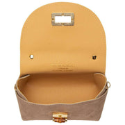 Elie Beaumont Beige Suede Mini Bambou Bag
