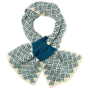 Elie Beaumont Blue Knitted Pull Through Scarf