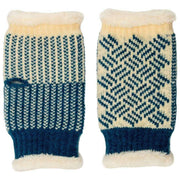 Elie Beaumont Blue Knitted Wrist Warmers