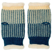 Elie Beaumont Blue Knitted Wrist Warmers