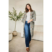 Elie Beaumont Blue Serendipity Long Kimono