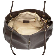 Elie Beaumont Brown Curved Soft Tote Bag