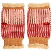 Elie Beaumont Brown Knitted Wrist Warmers