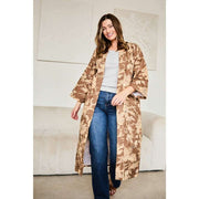 Elie Beaumont Brown Serendipity Long Kimono