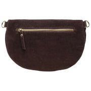 Elie Beaumont Brown Suede Large Sling Bag