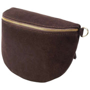 Elie Beaumont Brown Suede Large Sling Bag