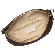 Elie Beaumont Brown Suede Large Sling Bag