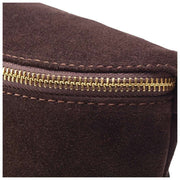 Elie Beaumont Brown Suede Large Sling Bag