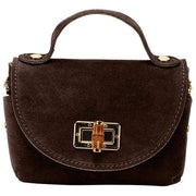 Elie Beaumont Brown Suede Mini Bambou Bag