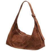 Elie Beaumont Brown Suede Slouch Bag