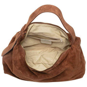 Elie Beaumont Brown Suede Slouch Bag
