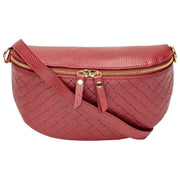 Elie Beaumont Burgundy Woven Sling Bag