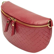 Elie Beaumont Burgundy Woven Sling Bag