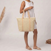 Elie Beaumont Gold Summer Tote Bag