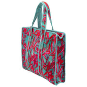 Elie Beaumont Pink Serendipity Velvet Tote Bag