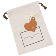 Elie Beaumont Tan Heart Keyring