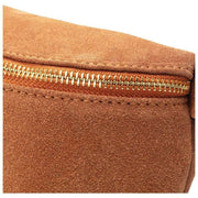 Elie Beaumont Tan Suede Large Sling Bag