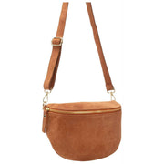 Elie Beaumont Tan Suede Large Sling Bag