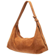 Elie Beaumont Tan Suede Slouch Bag