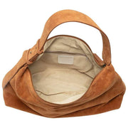 Elie Beaumont Tan Suede Slouch Bag