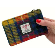 maccessori-yellow-harris-tweed-medium-zip-purse-34629872