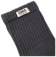 Roka Grey Windsor Solid Crew Socks