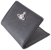 Vivienne Westwood Black Saffiano Slim Flap Card Holder Purse