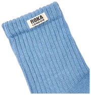 Roka Blue Windsor Solid Crew Socks