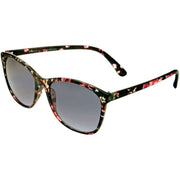 Foster Grant Black Easy Rectangle Floral Sunglasses