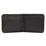 Fred Perry Black Burnished Leather Billfold Wallet