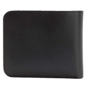 Fred Perry Black Burnished Leather Billfold Wallet