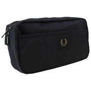 Fred Perry Black Crinkle Nylon Crossbody Bag