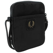 Fred Perry Black Crinkle Nylon Small Side Bag