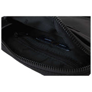 Fred Perry Black Crinkle Nylon Small Side Bag
