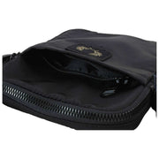 Fred Perry Black Crinkle Nylon Small Side Bag