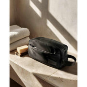 Gaston Luga Black Dash Toiletry Bag