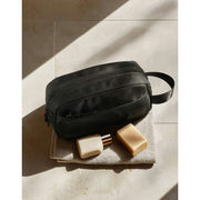 Gaston Luga Black Dash Toiletry Bag