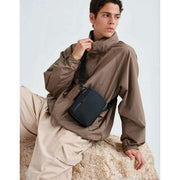 Gaston Luga Black Dash Verti Crossbody Bag