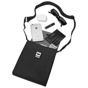 Gaston Luga Black Splash ID Crossbody Bag
