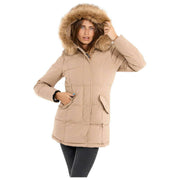 Helvetica Mountain Pioneers Beige Sarah Hooded Parka Jacket