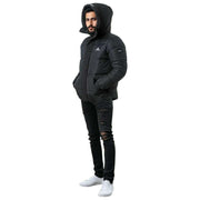 Helvetica Mountain Pioneers Black Barnes Hooded Parka Jacket