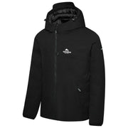 Helvetica Mountain Pioneers Black Eyeblock Hooded Windbreaker Jacket
