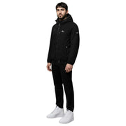 Helvetica Mountain Pioneers Black Eyeblock Hooded Windbreaker Jacket